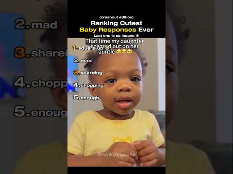 Ranking Cutest Baby Responses Ever (crashout edition)#top5#ranking#funny#baby#crashout#youtubeshorts