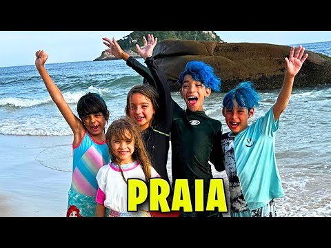 ROTINA NA PRAIA COM LUCAS ROCHA MANU ARTHURZINHO KRIWAT E YASMIM - FAMÍLIA ROCHA