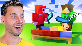 حرب السرير 🔥 الفائز بياكل بيتزا🍕 !! Minecraft