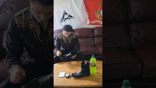 Meanwhile... I'm just here polishing my Alligator-Skin boots! 👢🤠 #youtubeshorts #mexicano