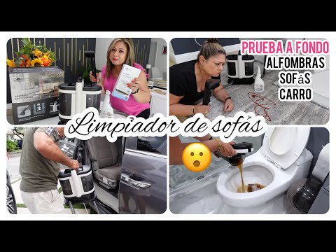 CÓMO LIMPIAR LA TAPICERÍA DE LOS SOFÁS Y AUTOMÓVIL 🧽 MAQUINA PARA LIMPIAR TAPICERIA