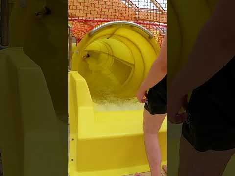 Yellow Slide at Aqua Palace WaterPark, Prague, Czech Republic #shorts
