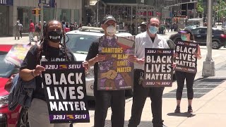 Essential union workers and elected offiicals pay tribute to Justice for Janitors movement