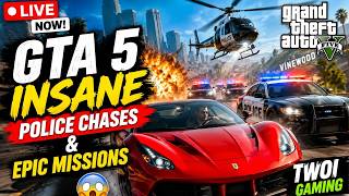 🔴 GTA 5 LIVE - 5 Star Police Chase Challenge! | TWOI Gaming