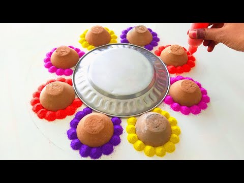 Beautiful New Diya Diwali Rangoli Designs Tricks For Diwali | इस दिवाली पर बनाये/Diwali Rangoli 2024