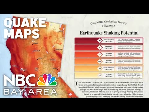 YouTube video thumbnail: California Geological Survey Map Shows Earthquake Shaking Potential