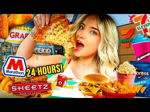 I Only Ate GAS STATION FOOD For 24 HOURS!!