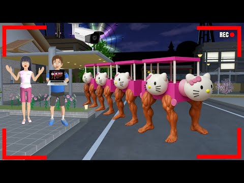 Yuta Mio panik CCTV merekam Anomali ODONG ODONG menyerang kota sakura😱|sakura school simulator 
