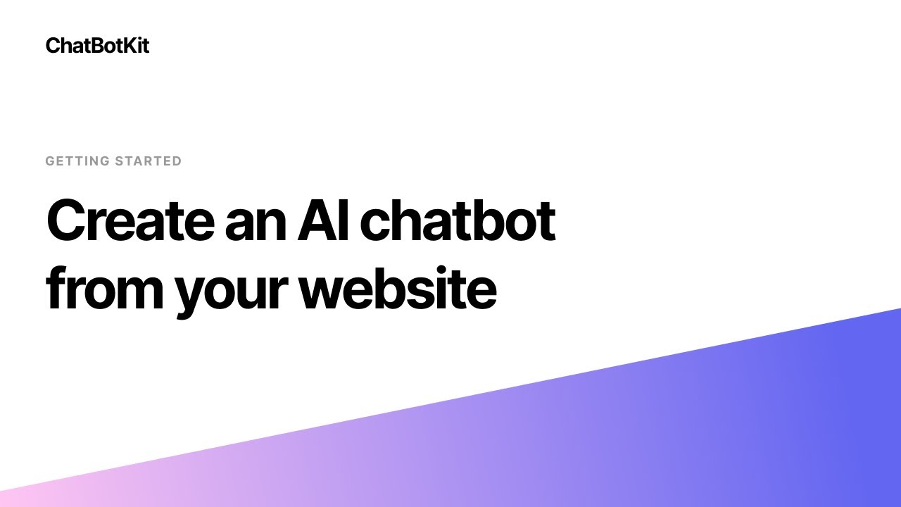 Create an AI chatbot for your website with ChatBotKit