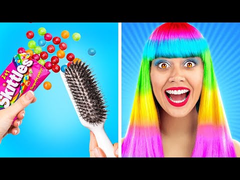 10 GENIUS BEAUTY HACKS YOU NEED TO TRY || How To Sneak Candy Anywhere By 123GO!LIVE