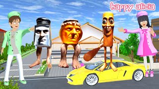 Yuta Mio Parkour Kaca Tung Tung Sahur Dan Ditangkap Anomali Garam Dan Madu 🤣| Roblox Happy Alicia