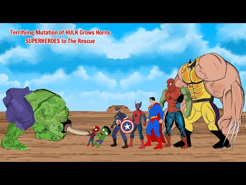 Terrifying Mutation: Hulk Grows Horns and Superheroes to the Rescue - FUNNY | SUPER HEROES MOVIES