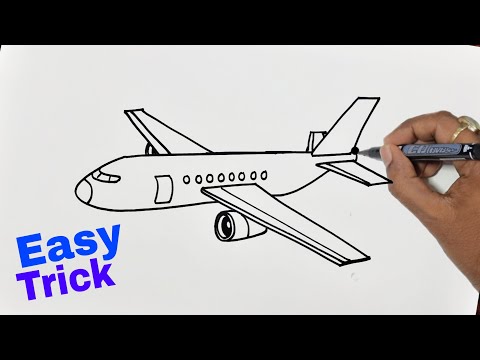 Aeroplane Drawing | How to Draw Aeroplane | aeroplane drawing easy