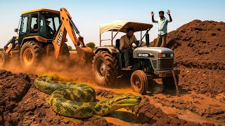 Jcb Machine Tractor Trolley Video & Dumper Video Powerful JCB 3DX Backhoe Loader Stuck in Mud