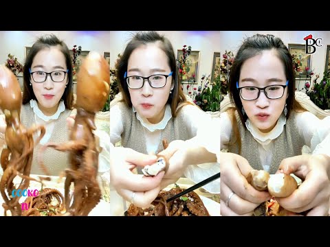 【Mukbang ASMR Seafood】She is very greedy to eat seafood lobster, octopus, crab 。44