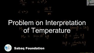 Problem on Interpretation of Temperature