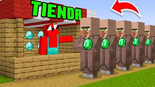 Hice una TIENDA para Aldeanos en Minecraft!