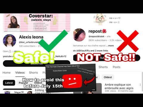 HOW TO SAVE YOUR CHANNEL FROM BEING DELETED BEFORE JULY 15TH‼️*must watch!!*