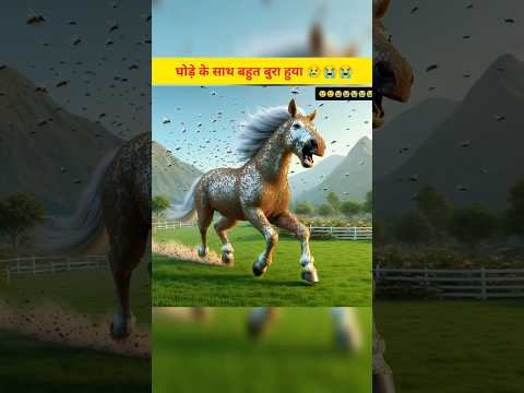 Beautiful story of a Horse and Very bee😢 #youtubeshorts #ai #shorts #viralshort #animals #ytshorts