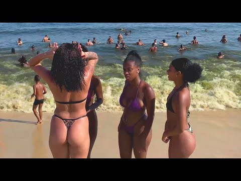 🔥MUST SEE RIO 2024 ADVENTURE 😍 1000 BRAZILIAN WOMEN BEACH WALK | IPANEMA BEACH WALKING TOUR