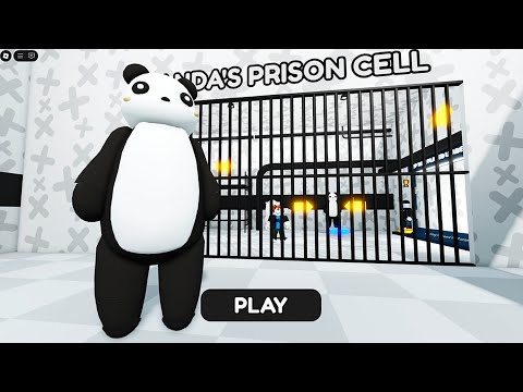 PANDA'S PRISON RUN Obby New Update Roblox - All Bosses Battle FULL GAME #scaryobby #roblox