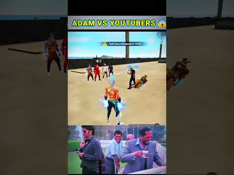 Adam Vs All Big YouTubers 😱 - Garena free fire Max #shorts #freefire