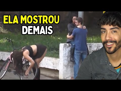 ELA NÃO PERCEBEU E ABAIXOU DE SAIA NO LUGAR ERRADO 🤣