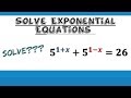 Exponential and Quadratic Equations