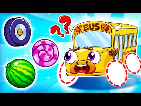 Funny School Bus Lost Wheel Song | Lamba Lamby Kids Songs