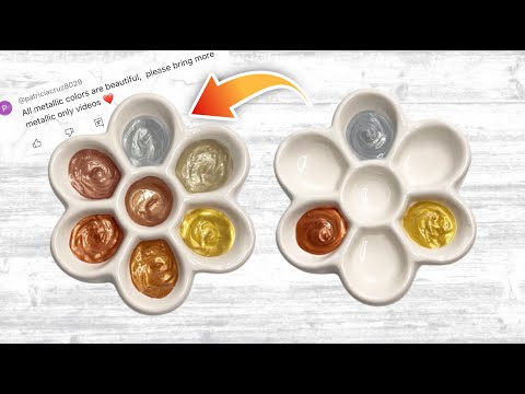 Mixing Metallic Acrylics: Gold, Silver, and Copper #colormixing #colors #metalliccolors #art