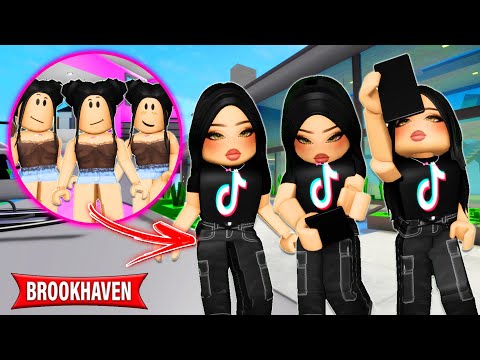 AS TRIGÊMEAS ABANDONADAS VIRARAM TIKTOKERS FAMOSAS | Historinhas Brookhaven RP | Roblox