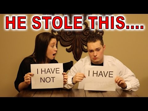 I CAN'T BELIEVE HE STOLE THIS! (NEVER HAVE I EVER)