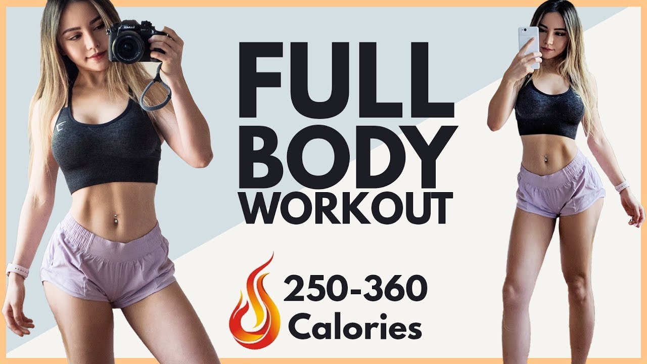 Burn 250-360 Calories & LOSE Love Handles Full Body Workout Routine