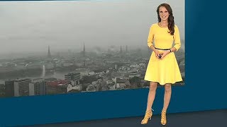 Susanne Schöne 25.09.2019 - Yellow Minidress and Heels