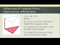 Calculating Surface Area of Prisms with Formulas