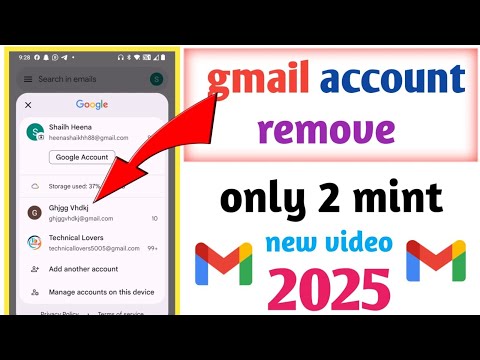 Gmail account delete kaise kare / how to delete Gmail account Android mobile / 2025