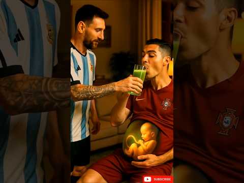 Poor Ronaldo was mocked by Messi for having a baby in his womb... #messi #ronaldo #football #ufc