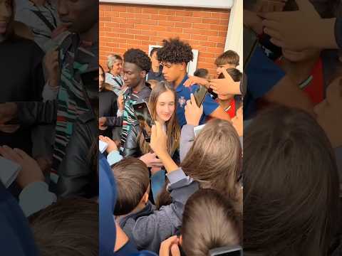 cristino ranaldo junior with fans 🤩#cristianojr #cristianoronaldojr #crisjr #shorts #football