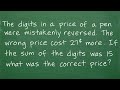 Price Reversal and Linear Equations