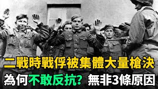 二戰時期，戰俘被集體槍決時為何不敢反抗？戰後老兵說出3條原因