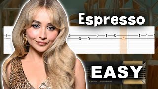 Sabrina Carpenter - Espresso - EASY Guitar tutorial (TABS)