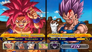 TEAM GOKU SSJ4 VS TEAM VEGETA UE EN DRAGON BALL Z BUDOKAI TENKAICHI 3 MODS NUEVA ISO DAIMA GAMEPLAY