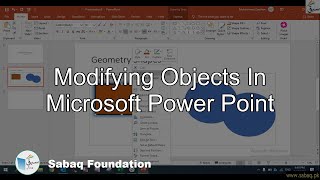 Modifying objects in Microsoft Power Point