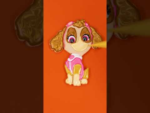 let's make PAW Patrol cookie art! #shorts
