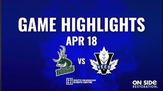 18-04-25 Highlights: Bucks (1) at Vees (3)