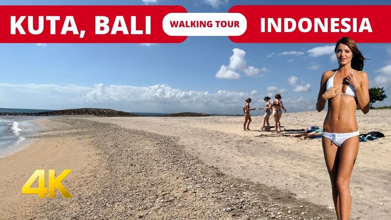 KUTA BALI BEACH 🇮🇩 WALKING Tour Bali 2023