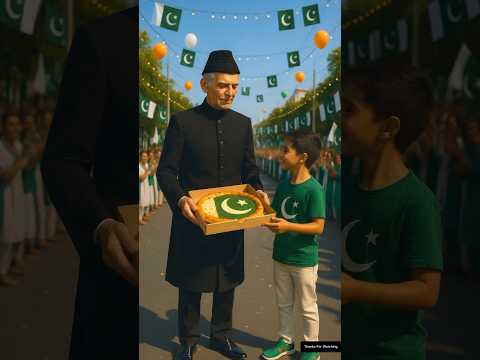 Quaid-e-Azam Gives a Pizza to a Beautiful Child 😱#story #ai #cute #shortsfeed