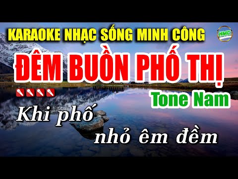 Karaoke Nhạc Trữ Tình Tone Nam Dễ Hát | Nhạc Xưa BOLERO Tuyển Chọn – ĐÊM BUỒN PHỐ THỊ