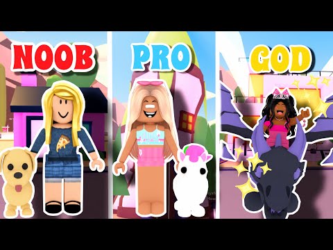 ROBLOX NOOB vs PRO vs GOD In ADOPT ME!!!