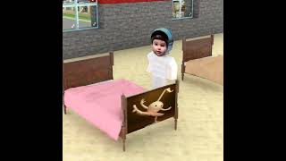 Help Squid Game Doll Boy choose the right bed for him!